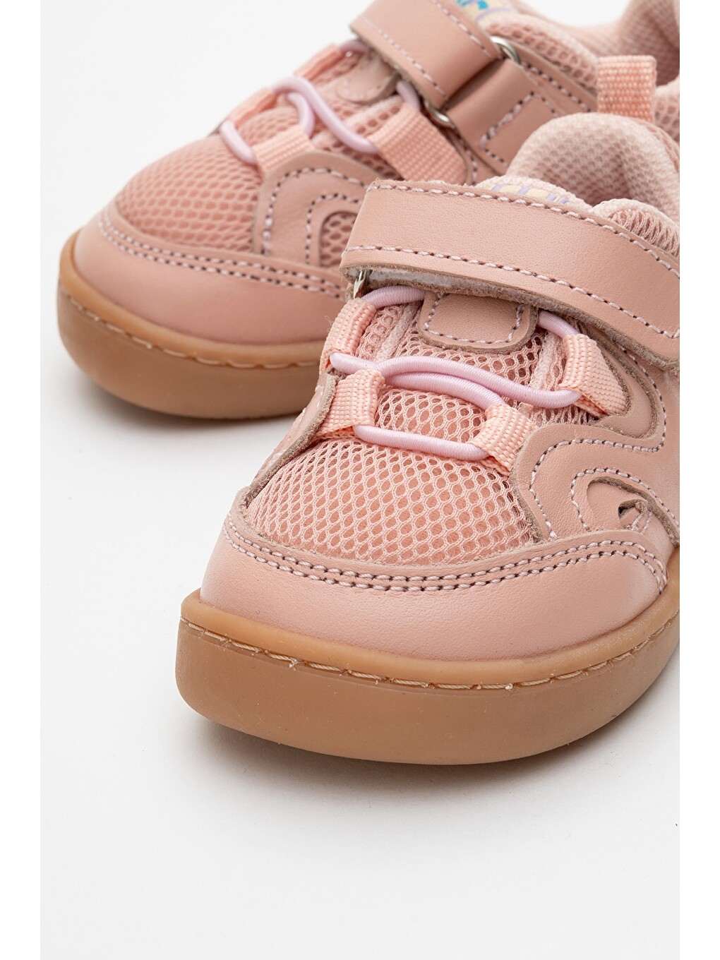 Pembe Unisex Bebek Pudra Hakiki Deri Günlük Ayakkabı-1