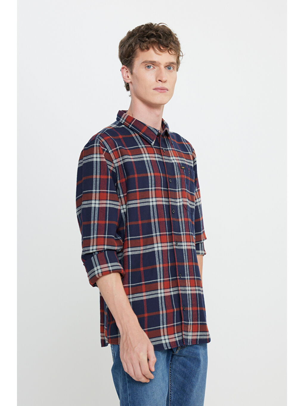 Regular Fit Normal Kesim %100 Pamuk Kırmızı Gömlek Ceket-1