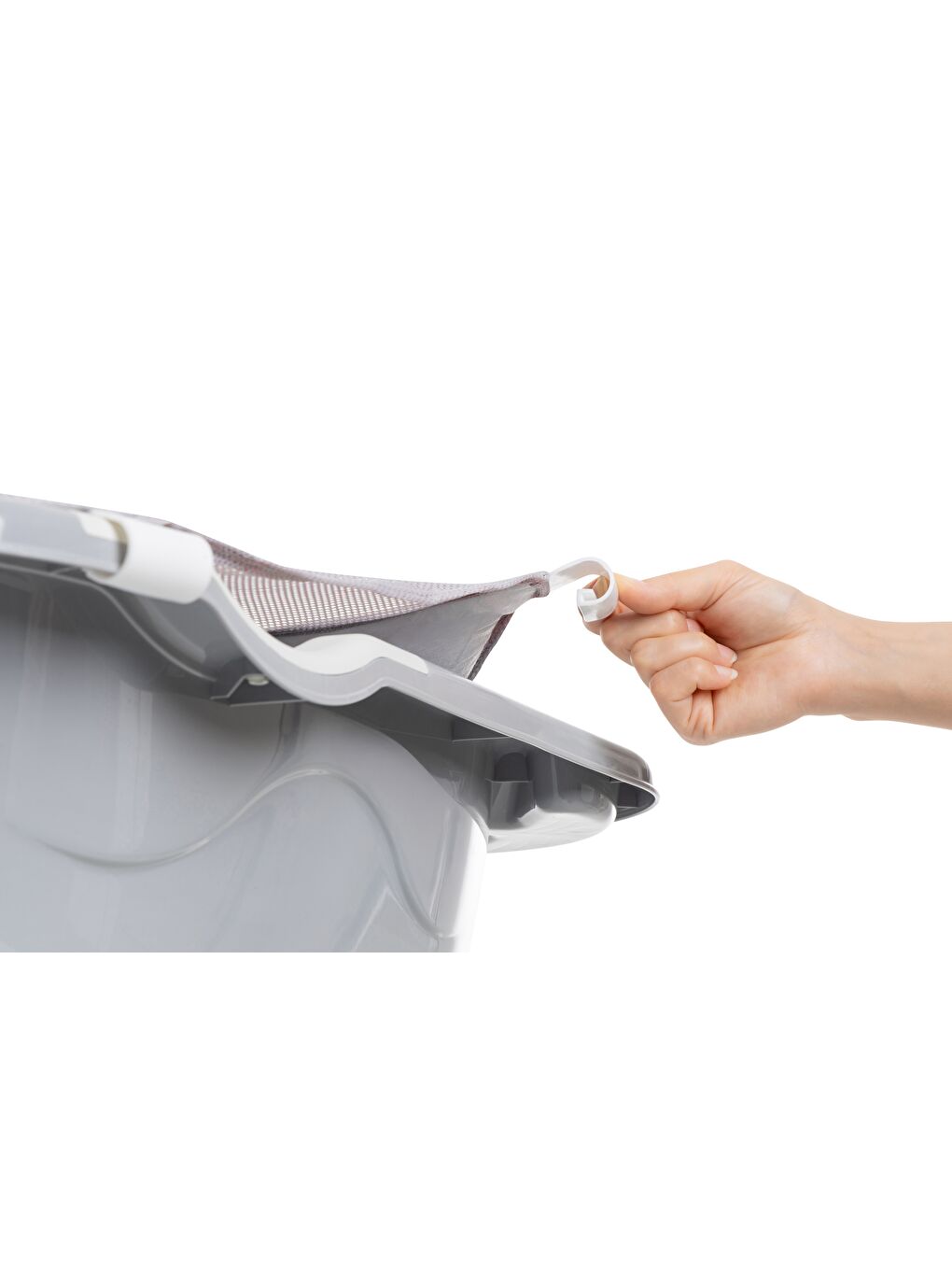 044 Bebek Banyo Filesi Havlu Gri-3