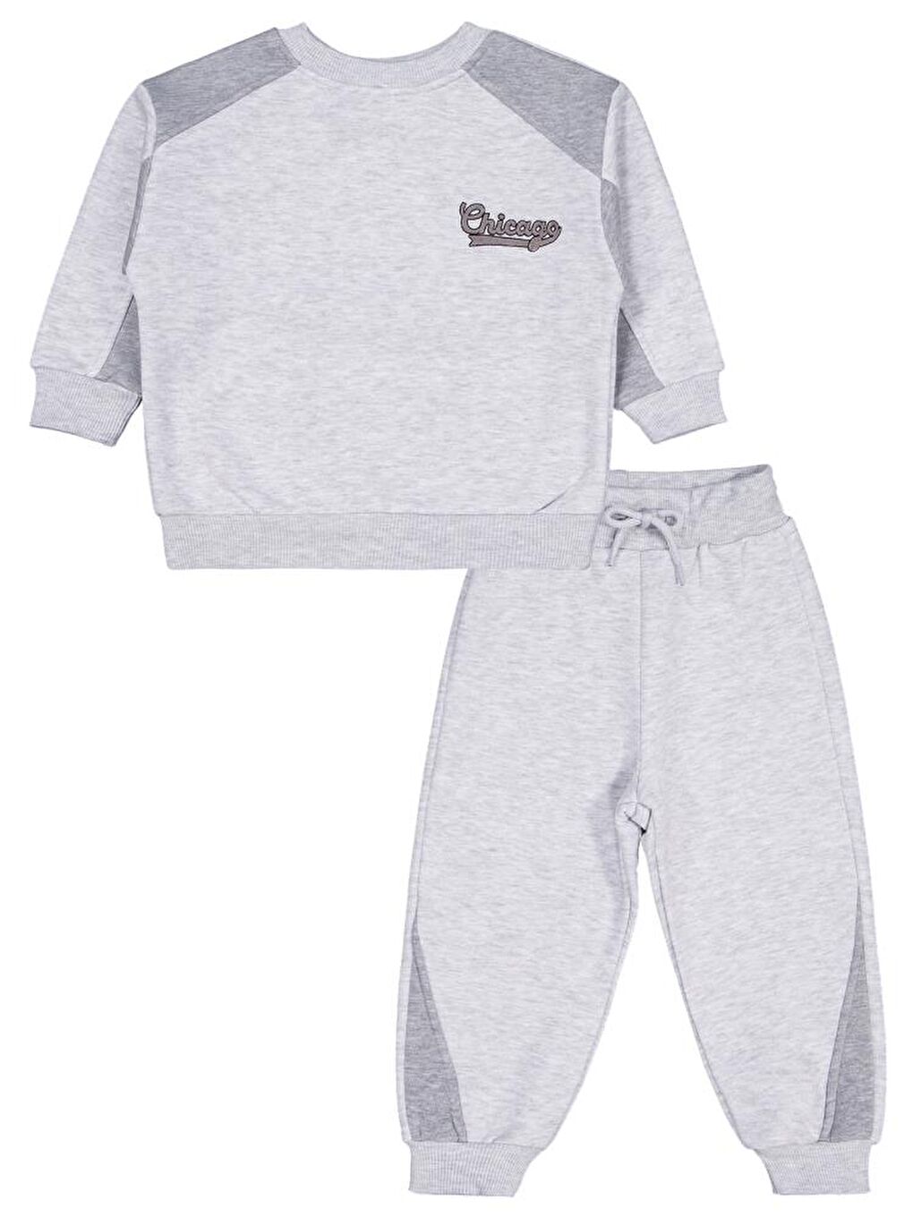 Boys Chıcago Nakışlı 2-5 Yaş Eşofman Takımı - Gri 4-5 Yaş