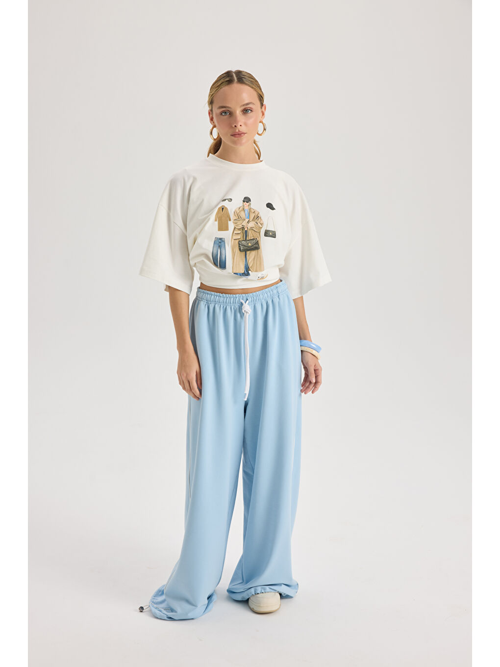 Arles Mavi T-Shirt Eşofman Takım-1