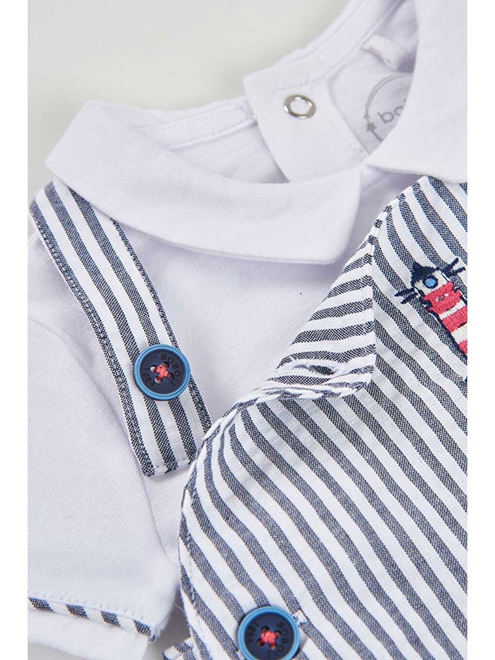 Çizgili Salopet Set 6-24 Ay Lacivert-6