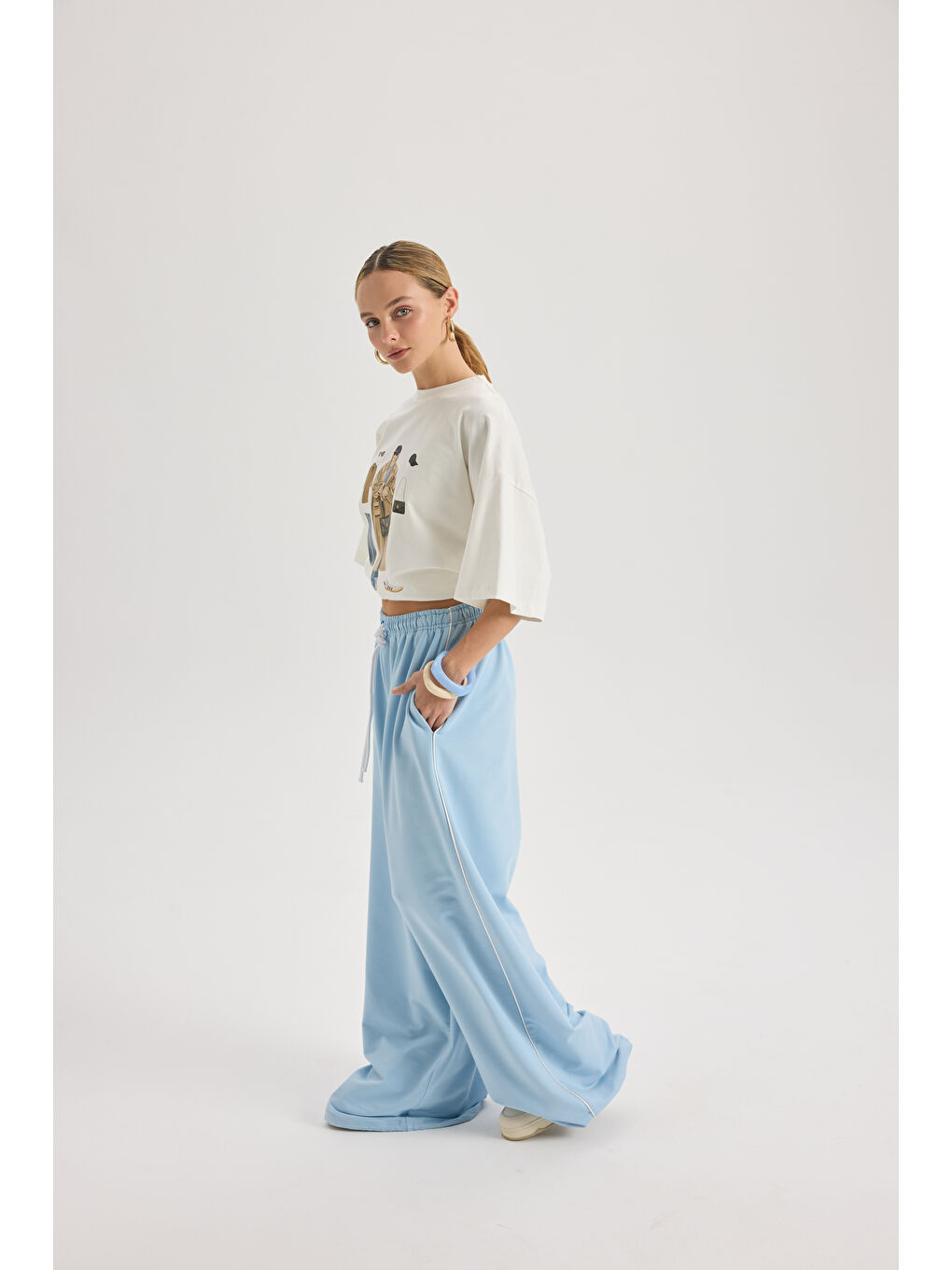 Arles Mavi T-Shirt Eşofman Takım-2