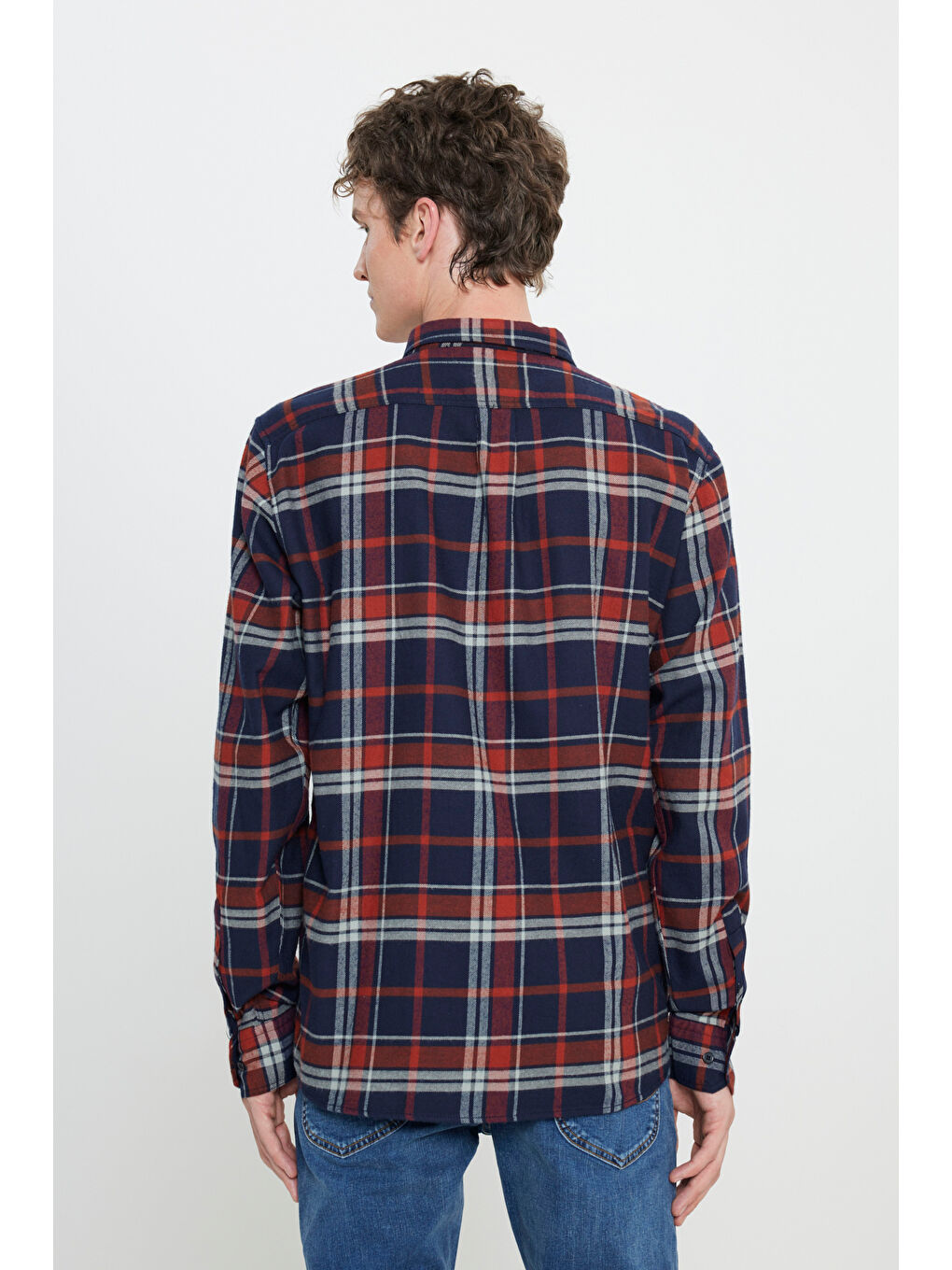 Regular Fit Normal Kesim %100 Pamuk Kırmızı Gömlek Ceket-4