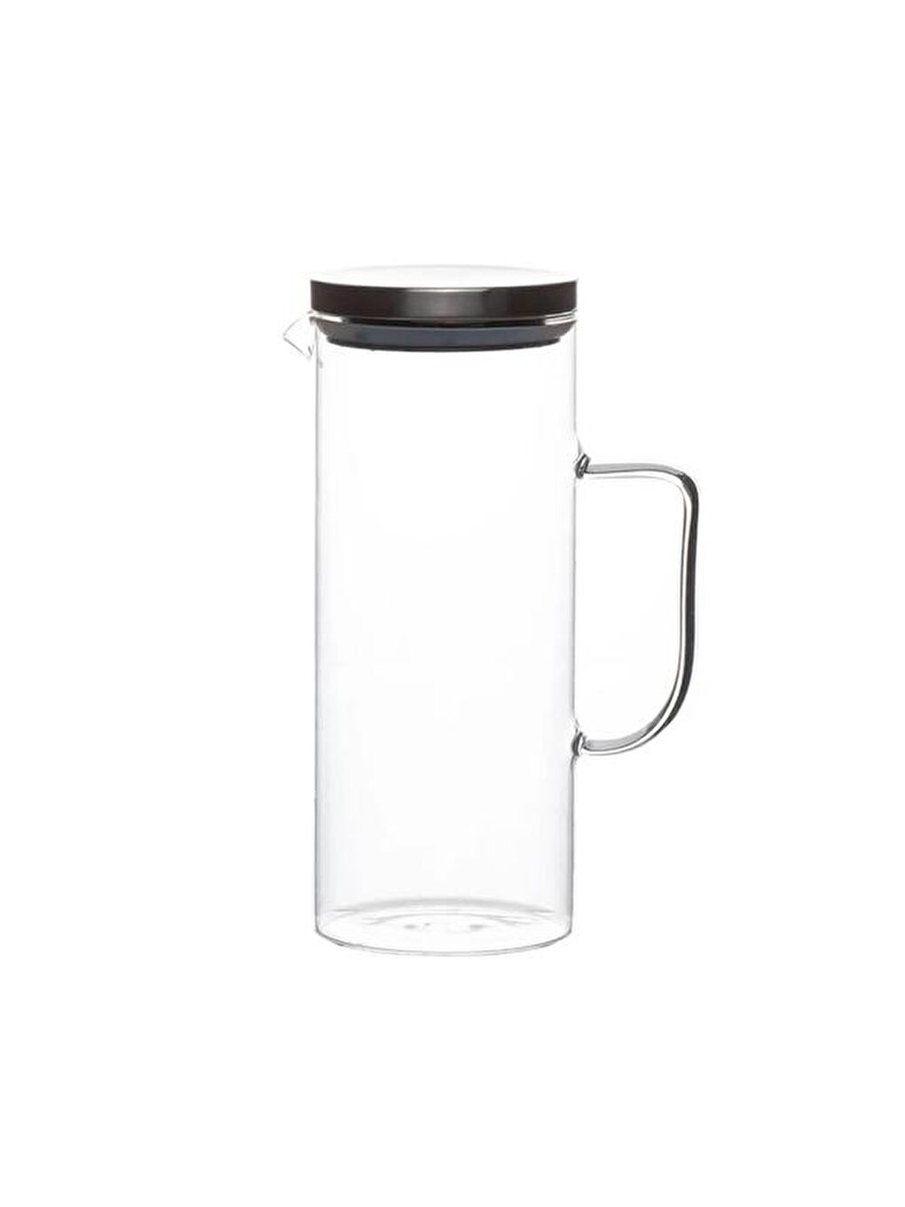 Renksiz Metal Kapaklı Cam Sürahi - Şeffaf - 1500 ml-2