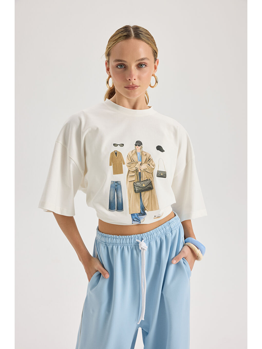 Arles Mavi T-Shirt Eşofman Takım-3