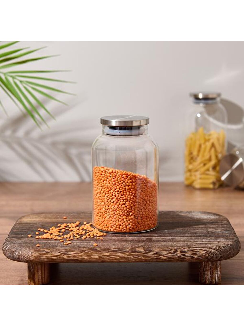 Renksiz Borosilikat Cam Kavanoz - Şeffaf - 9x14 cm