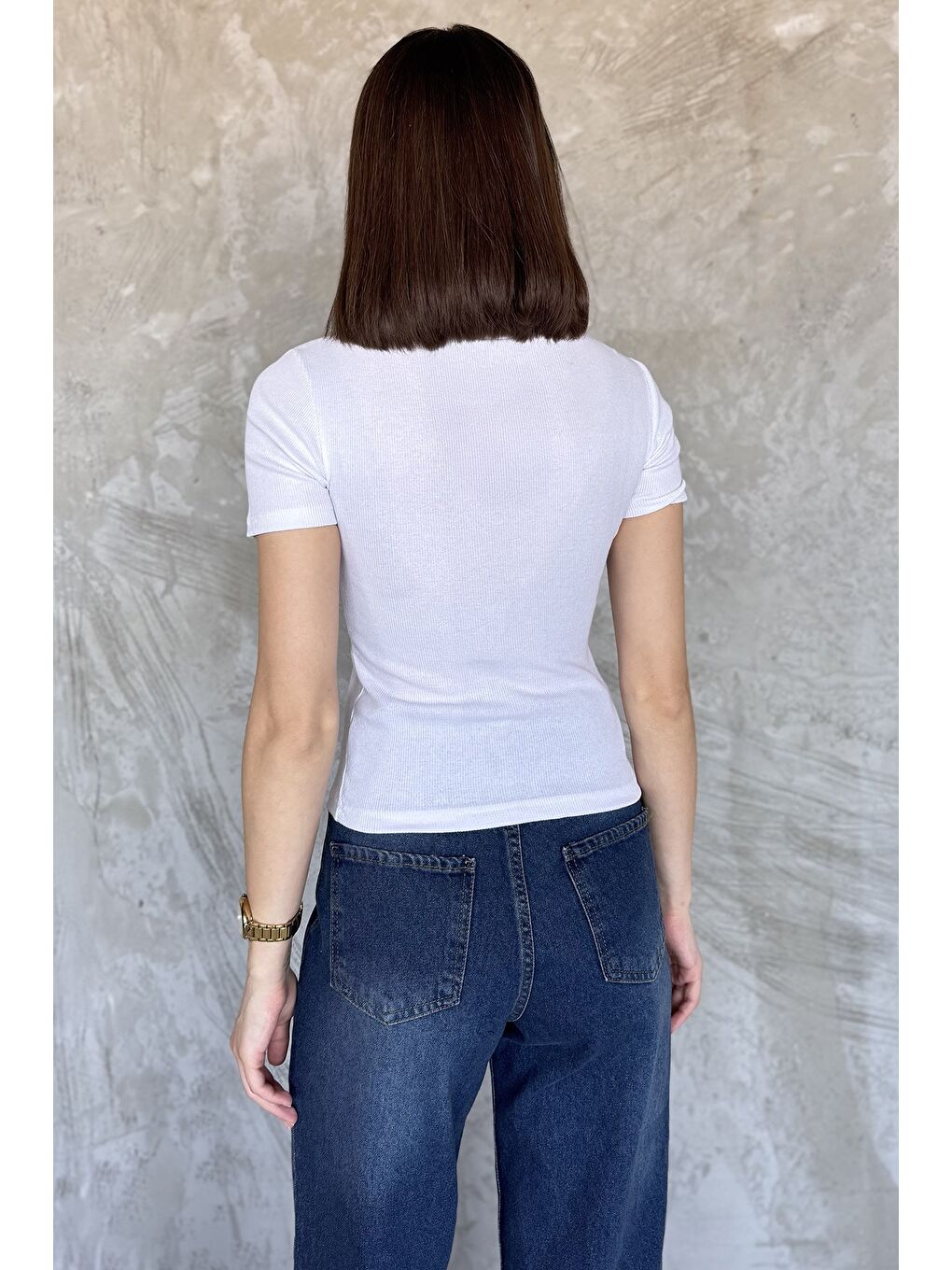 Beyaz Kalp Nakışlı Kaşkorse Bluz (s-m-l Uyumludur)-2