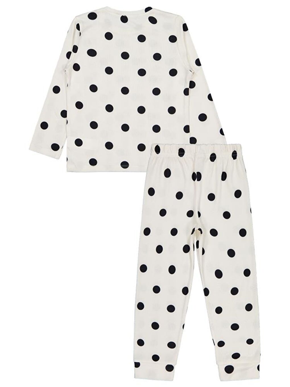 Girls Puanlı 6-9 Yaş Pijama Takımı - Ekru 9-10 Yaş-2