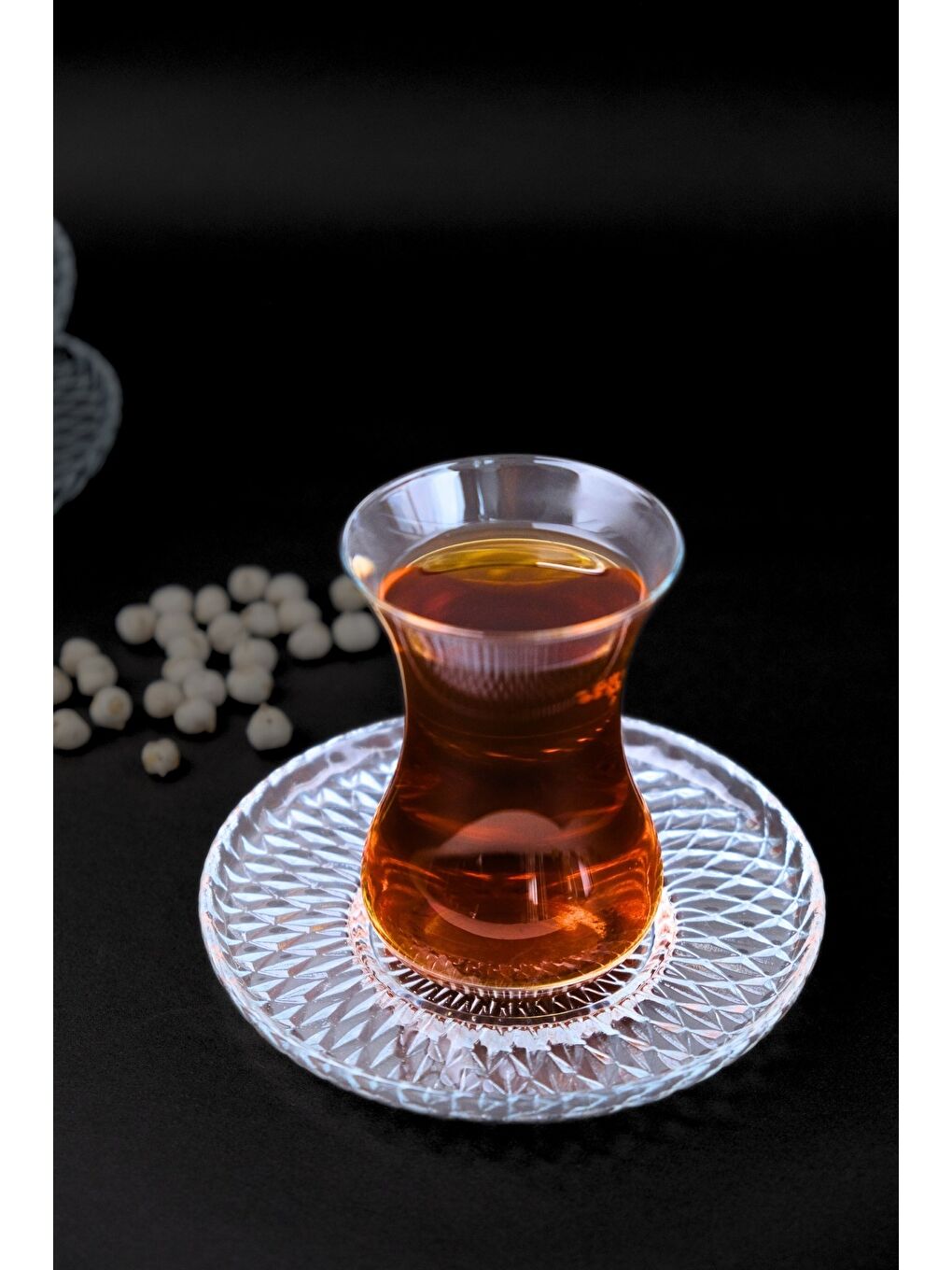 Renksiz Aden Sensu Cam Çay Tabağı 12cm Sade 6 lı 2494-1