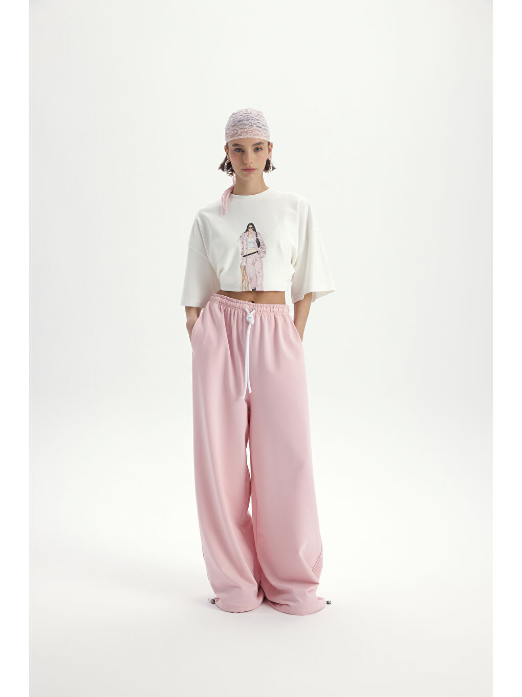 Arles Pembe T-Shirt Eşofman Takım-1