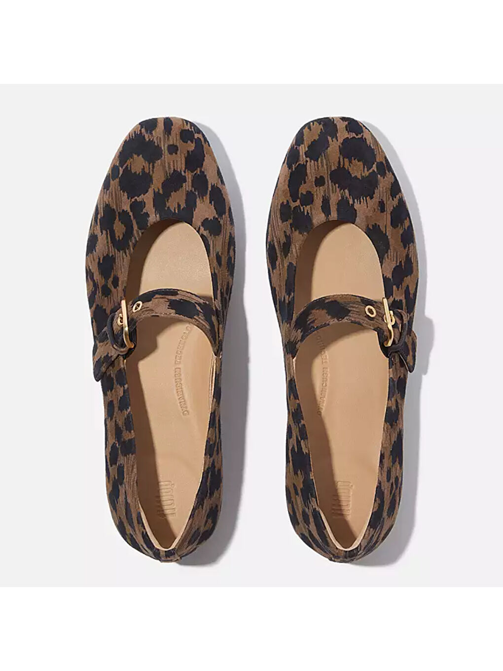 Kahverengi Kadın Babet E3L-D20 DELICATO LEOPARD SUEDE MARY JANES Chocolate Mix-3