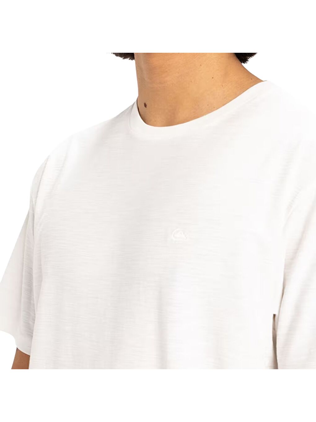 Slub Roundneck Erkek Beyaz Tişört-1