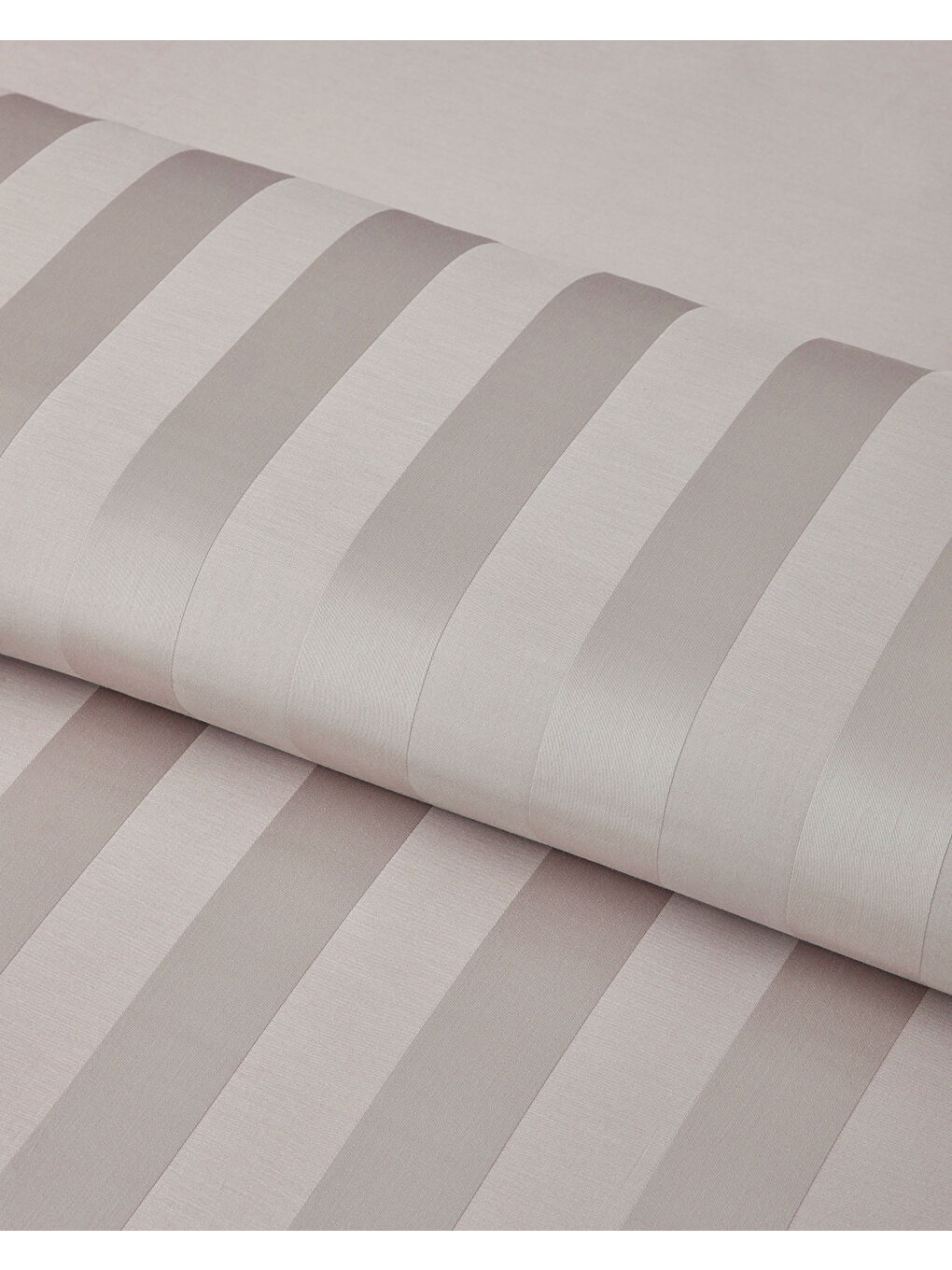 Pembe Deluxe Çizgili Pamuk Saten Çift Kişilik Nevresim Takımı 200x220 cm Gül Kurusu-2