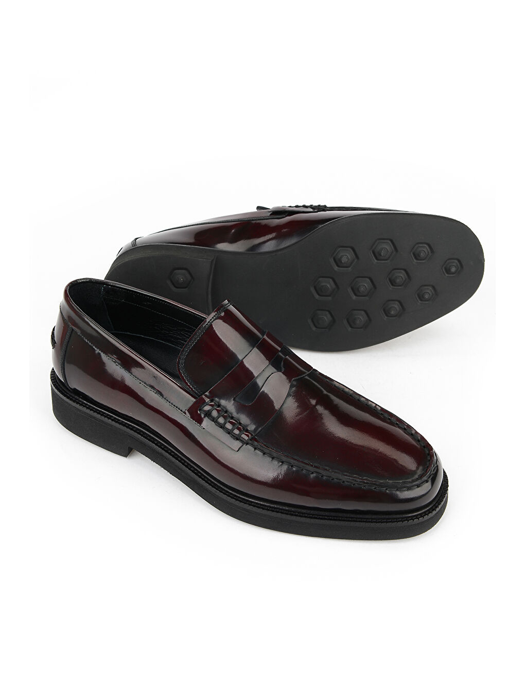 Erkek Hakiki Deri Ayakkabı 153745Z300062 Bordo-3