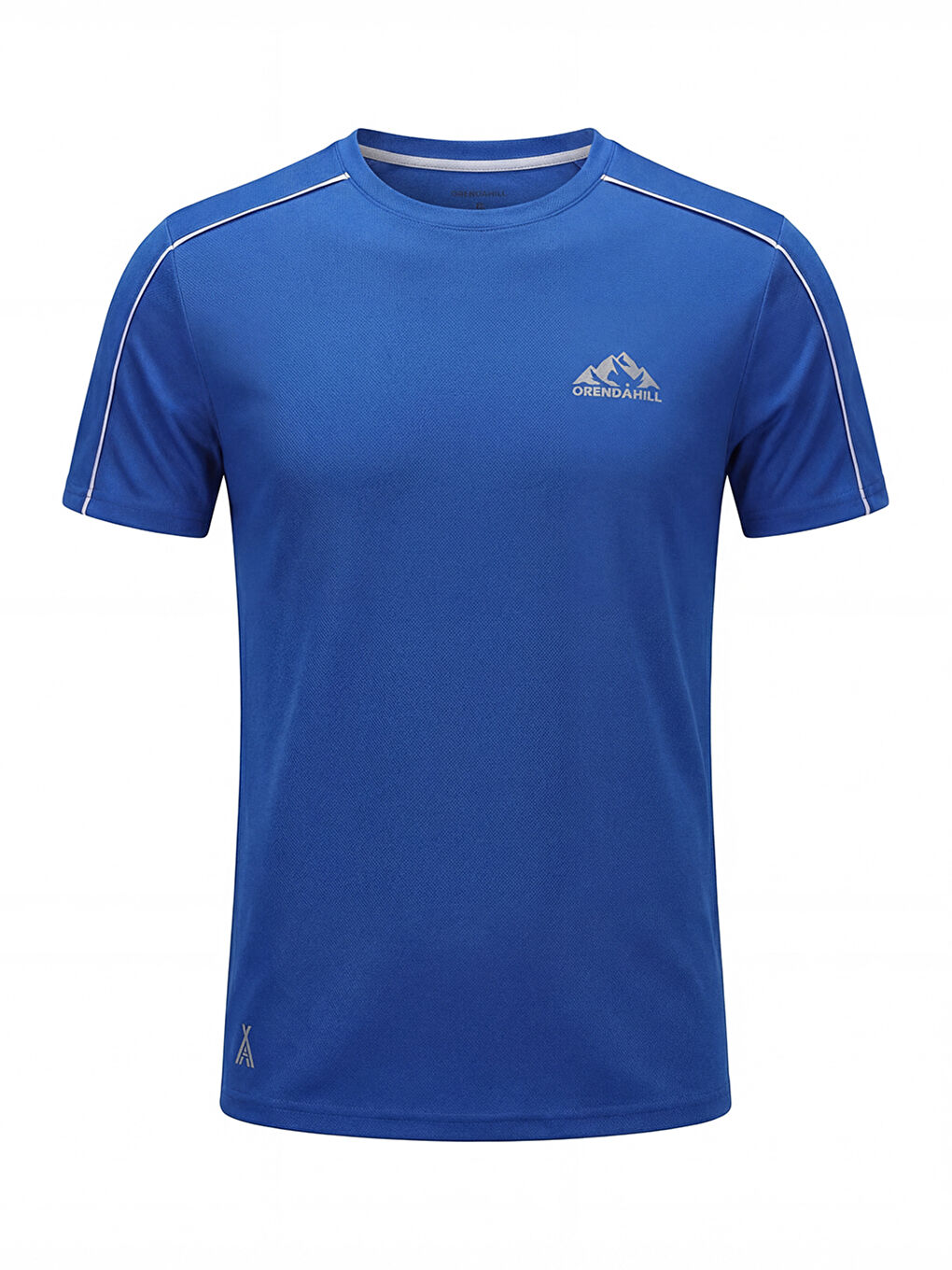 Mavi ORENDAHILL Erkek Spor Tişört Hızlı Kuruyan Esnek Regular Fit Trim Detaylı Activewear-1