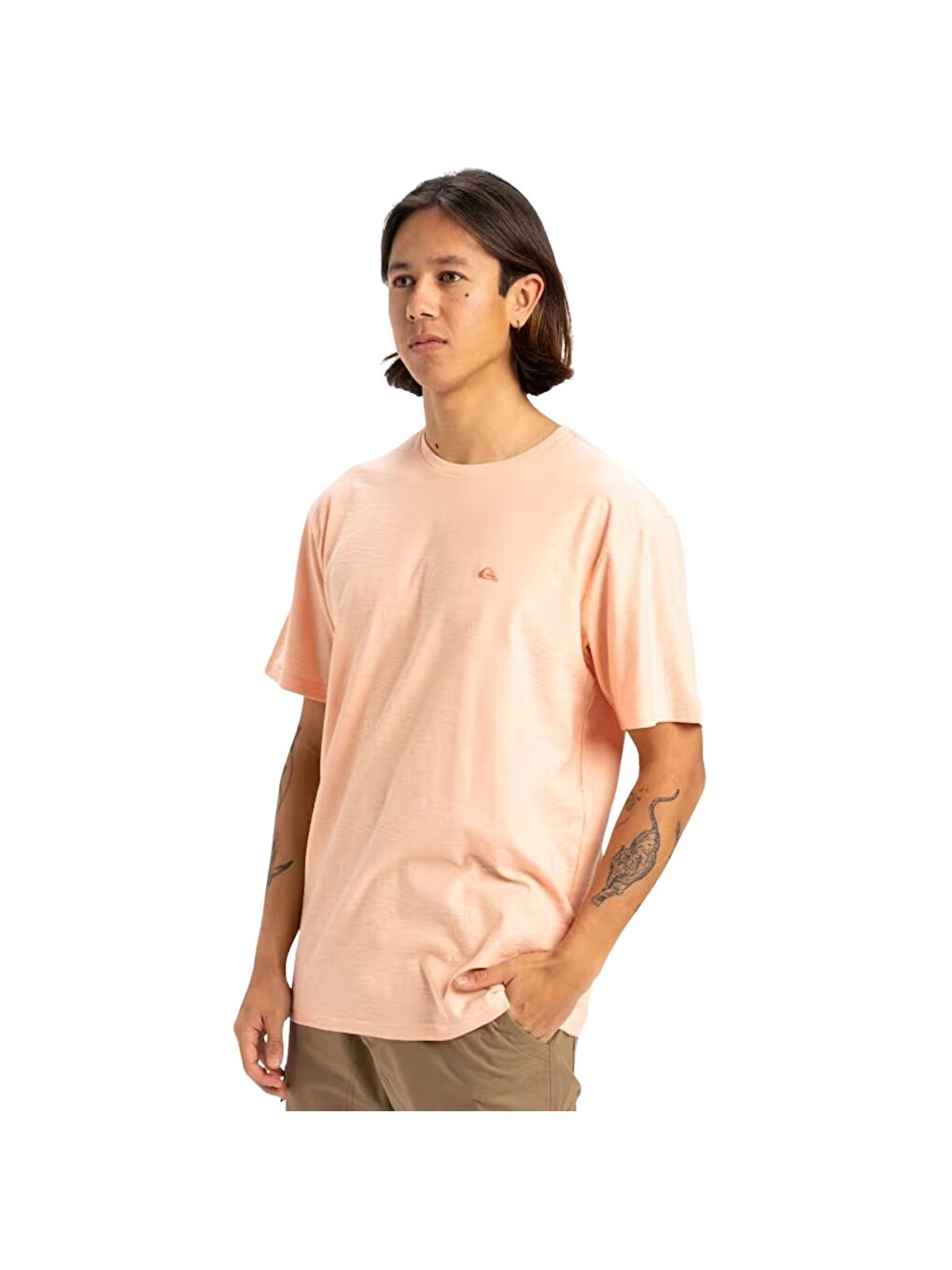 Karışık Slub Roundneck Erkek Tişört-1