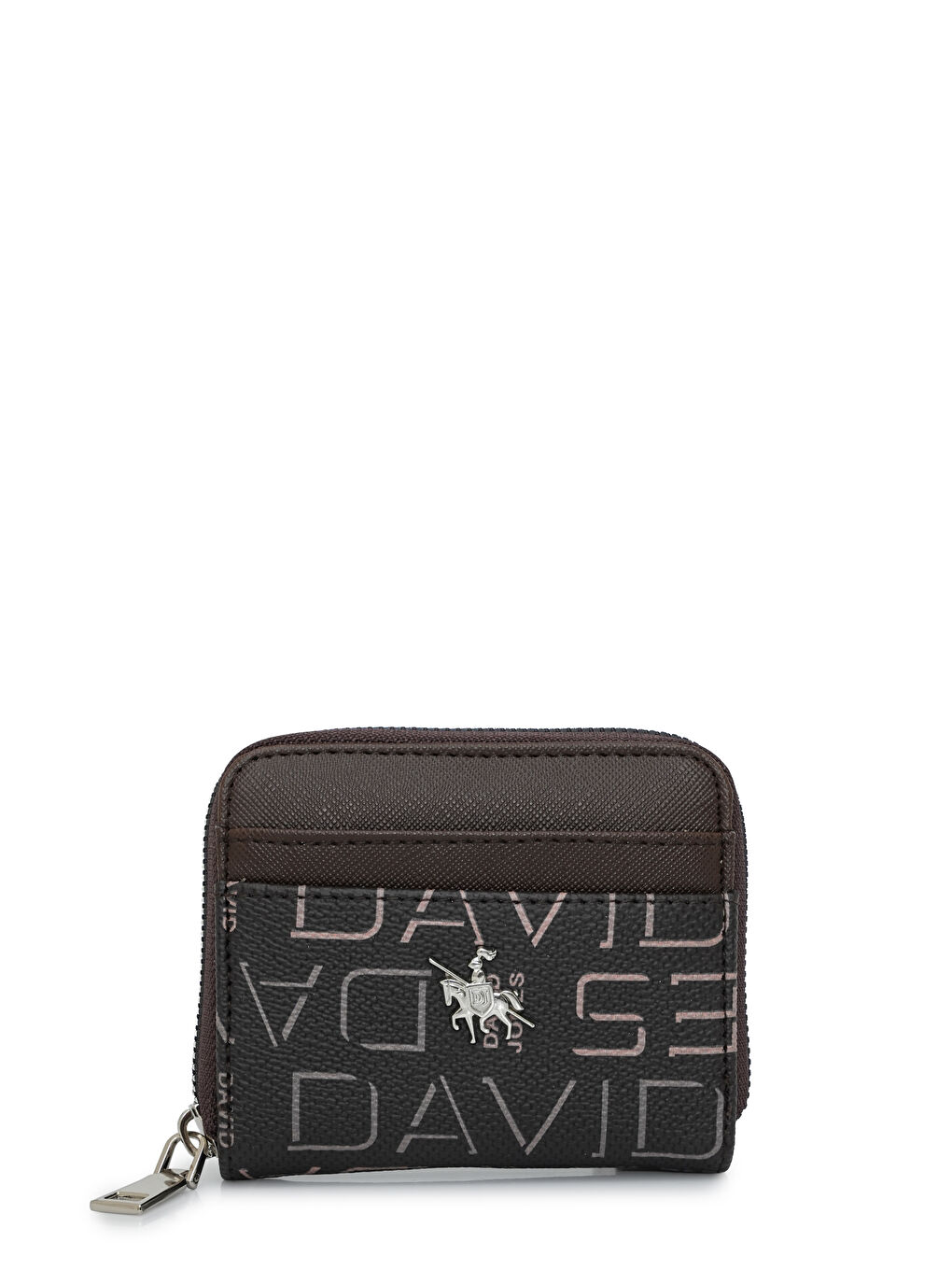 Kahverengi Yazı Bölme Detaylı Mini Kadın Cüzdan CZ100