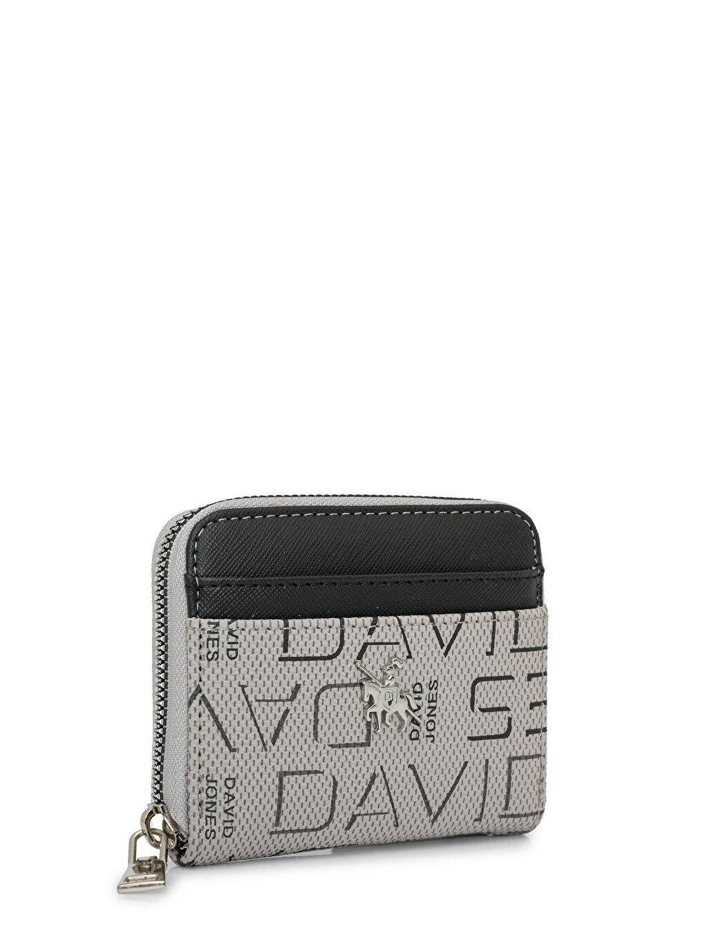 Gri Yazı Bölme Detaylı Mini Kadın Cüzdan CZ100-1