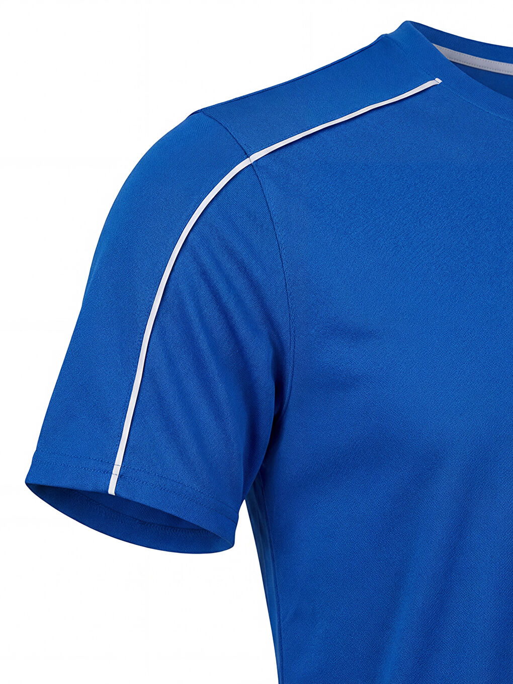 Mavi ORENDAHILL Erkek Spor Tişört Hızlı Kuruyan Esnek Regular Fit Trim Detaylı Activewear-4