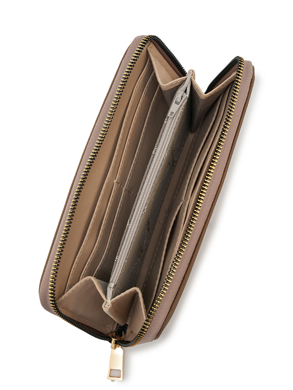 Bej Fermuar Detaylı Cüzdan CZ101-1-3