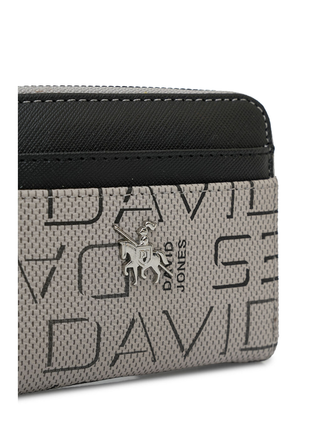 Gri Yazı Bölme Detaylı Mini Kadın Cüzdan CZ100-2