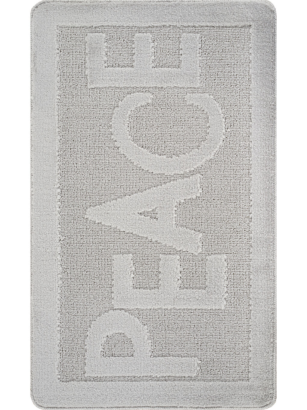 Doğal Kaymaz Taban Banyo Paspas Uzun Ömürlü Yumuşak Su Emici Yazılı Paspas Peace-Gri-1