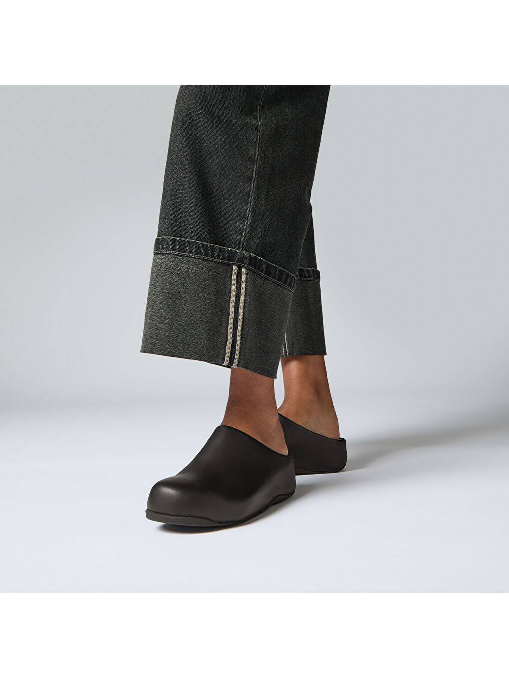 Siyah Kadın Terlik 268-001 Shuv Leather Black-1