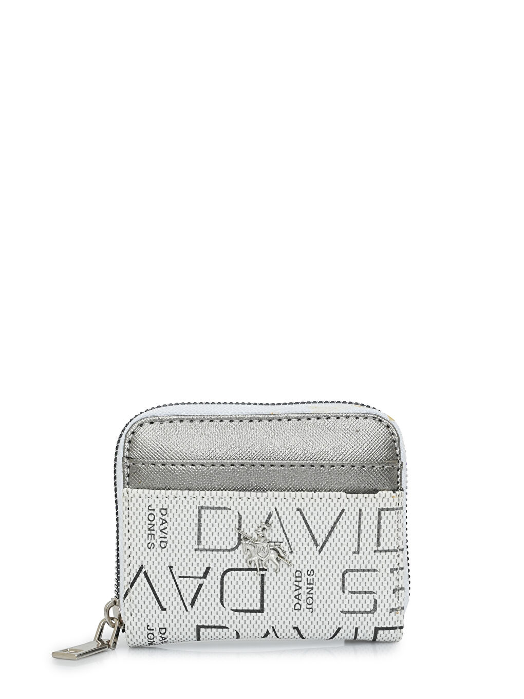 Beyaz Yazı Bölme Detaylı Mini Kadın Cüzdan CZ100