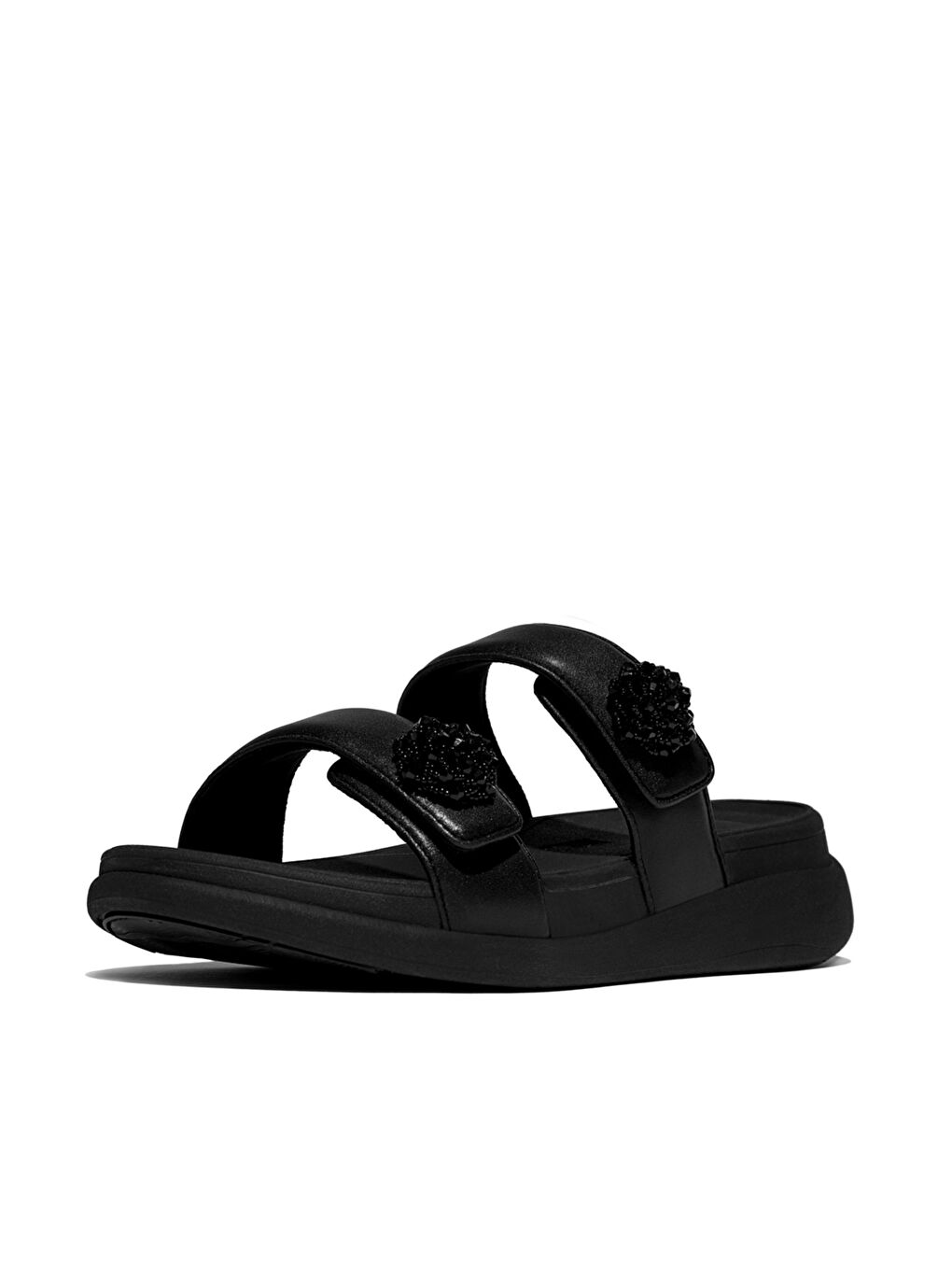 Siyah Kadın Terlik IW5-090 / 675 F-MODE GO Beadie-Button Adjustable Two-Bar Slides-2