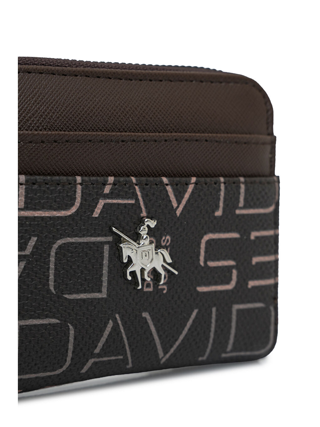 Kahverengi Yazı Bölme Detaylı Mini Kadın Cüzdan CZ100-2