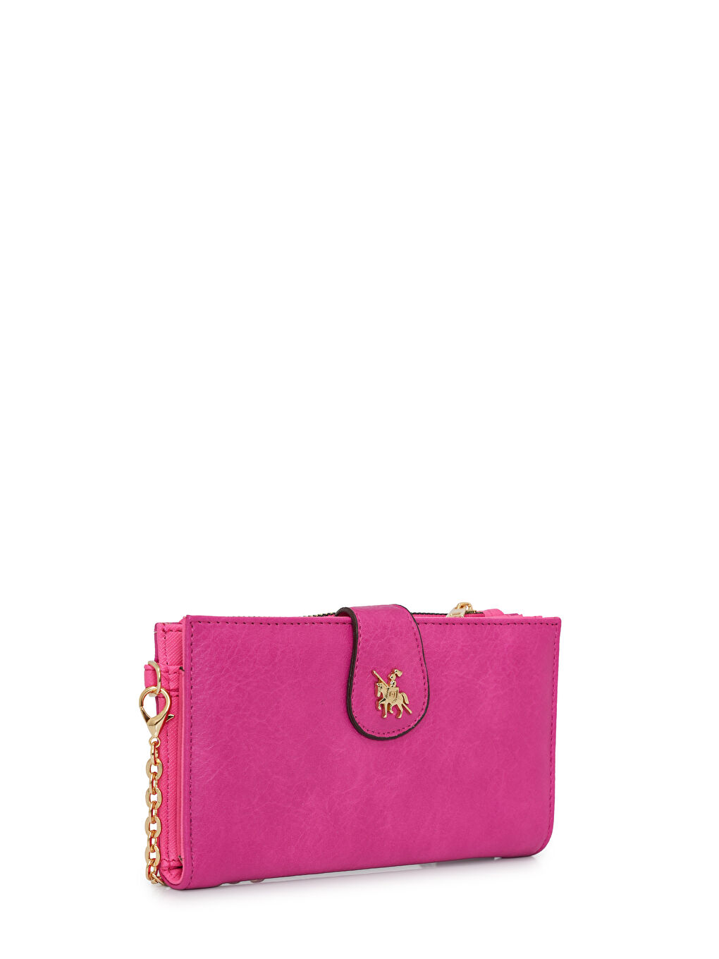 Fuşya Zincir Detaylı Askılı Kadın Cüzdan CZ102-1-2