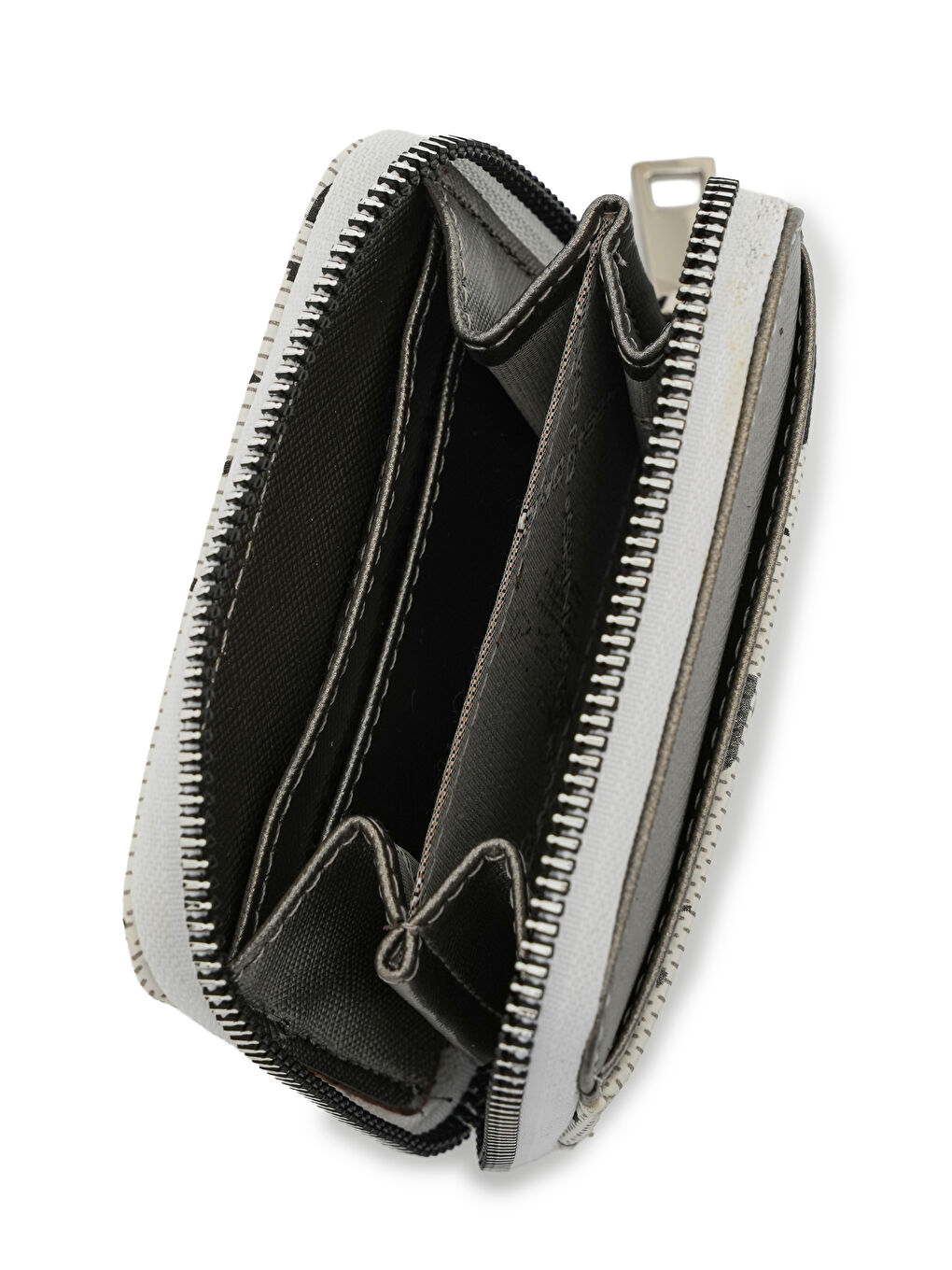 Beyaz Yazı Bölme Detaylı Mini Kadın Cüzdan CZ100-3