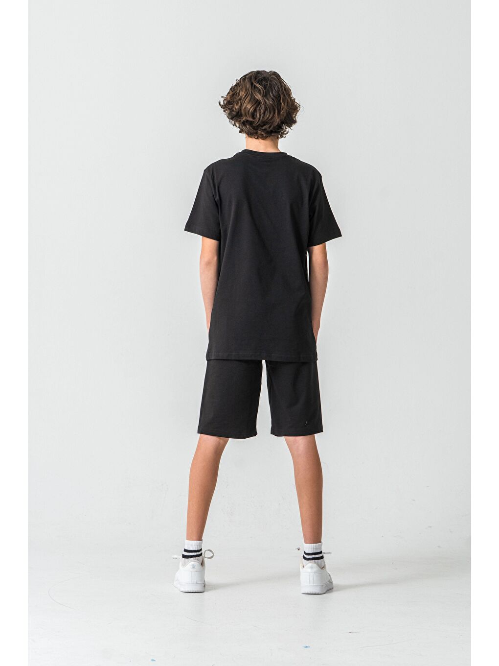 Siyah Heart Of The World Baskılı Cep Altı New York Amazing City Baskılı Erkek Çocuk Şort - Tişört Takımı-3