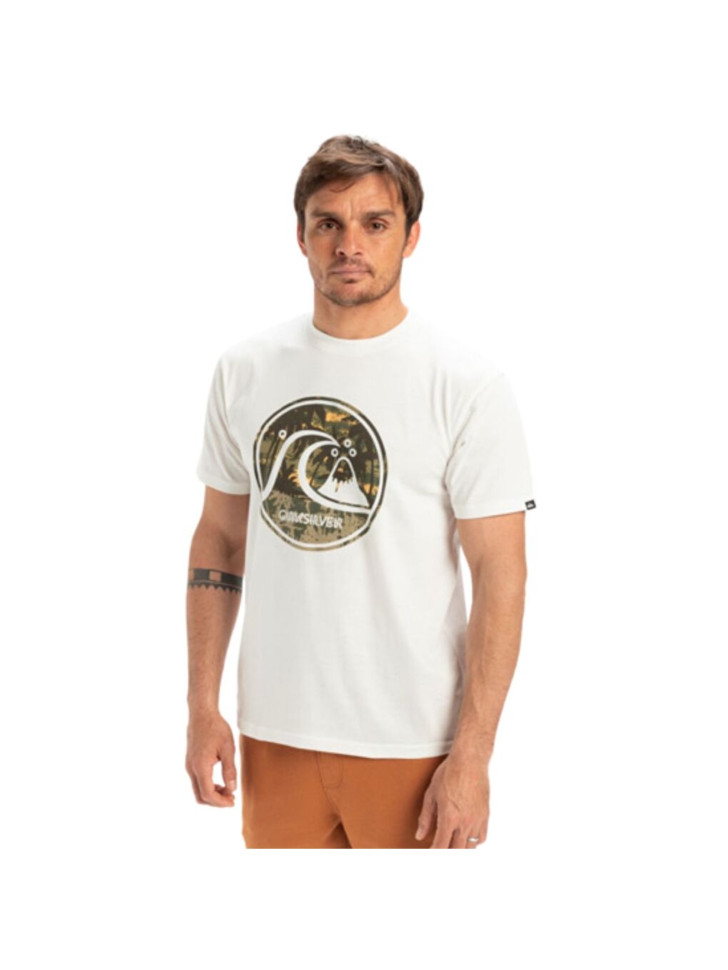 Evo Bubble Wrapped Erkek Beyaz Tişört-1