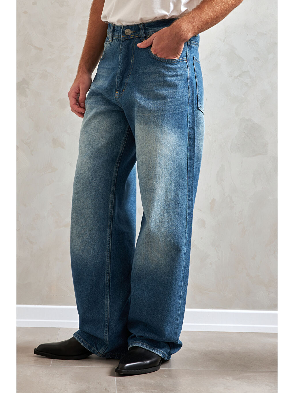 Mavi Erkek Ekstra Baggy Jean Pantolon-3