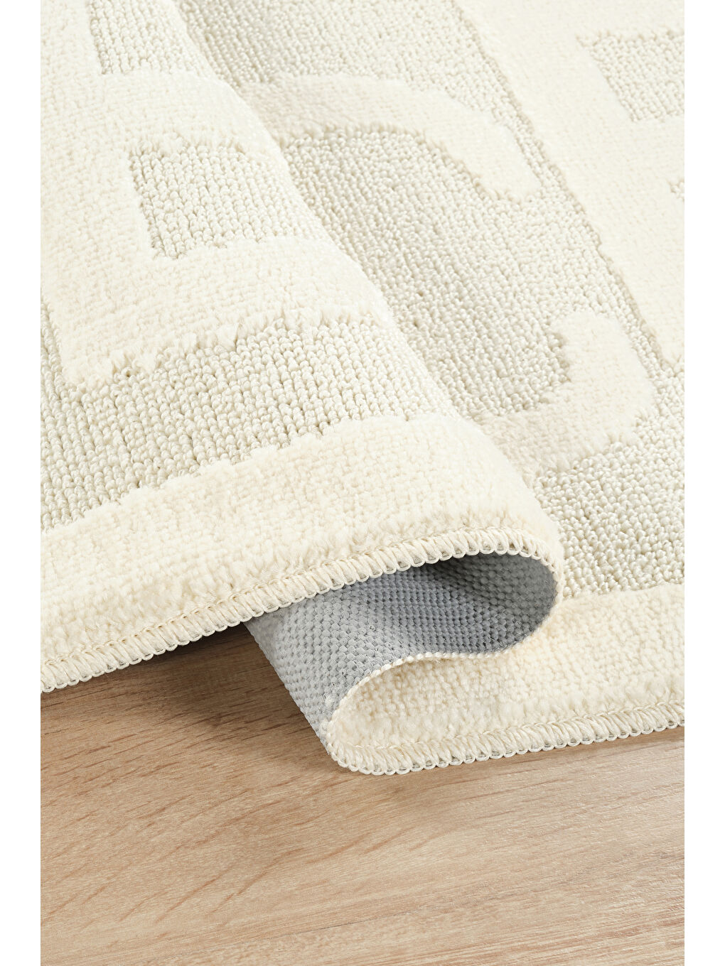 Ekru Doğal Kaymaz Taban Banyo Paspas Uzun Ömürlü Yumuşak Su Emici Yazılı Paspas Peace-Krem-2