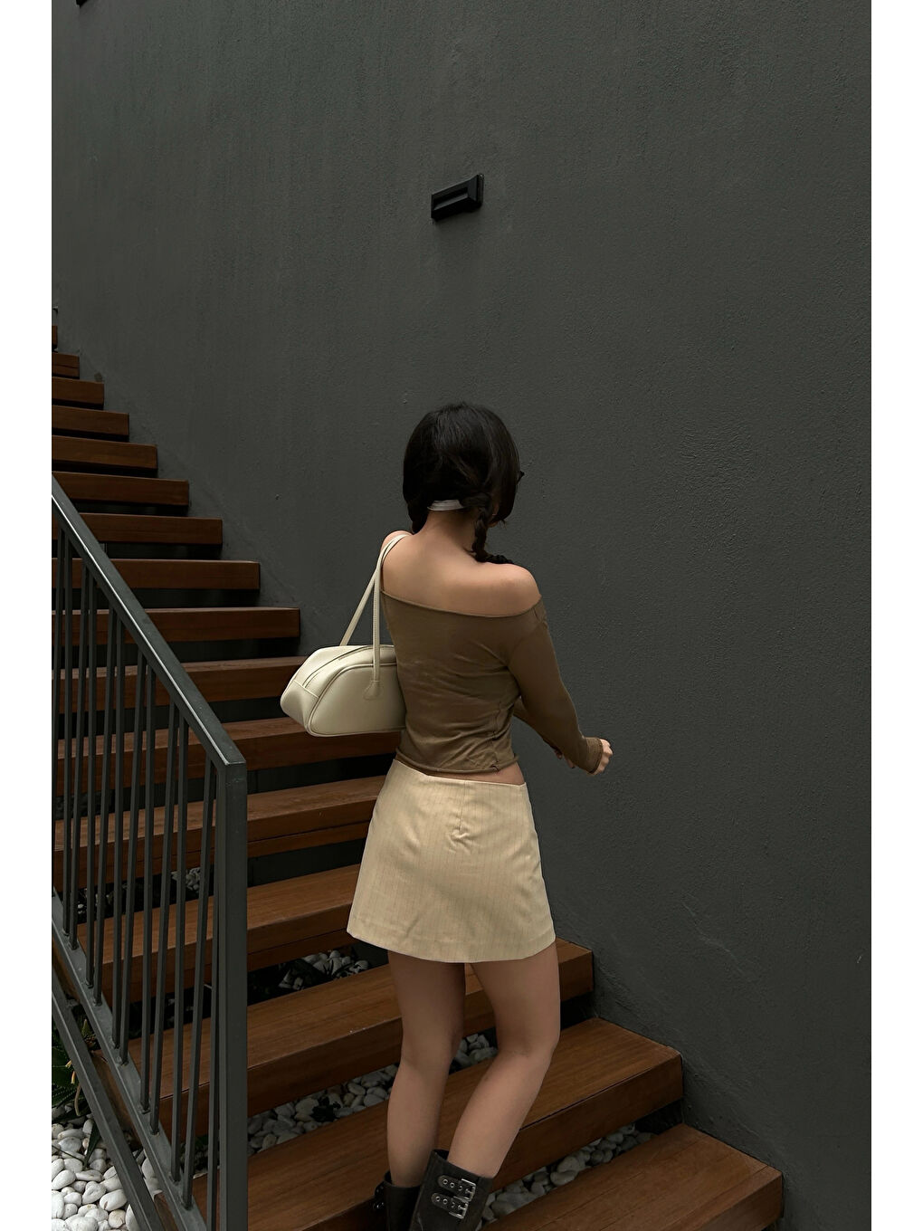 Kahverengi Kadın Camel Sonsuz Kumaş Bluz 1017-0160-5