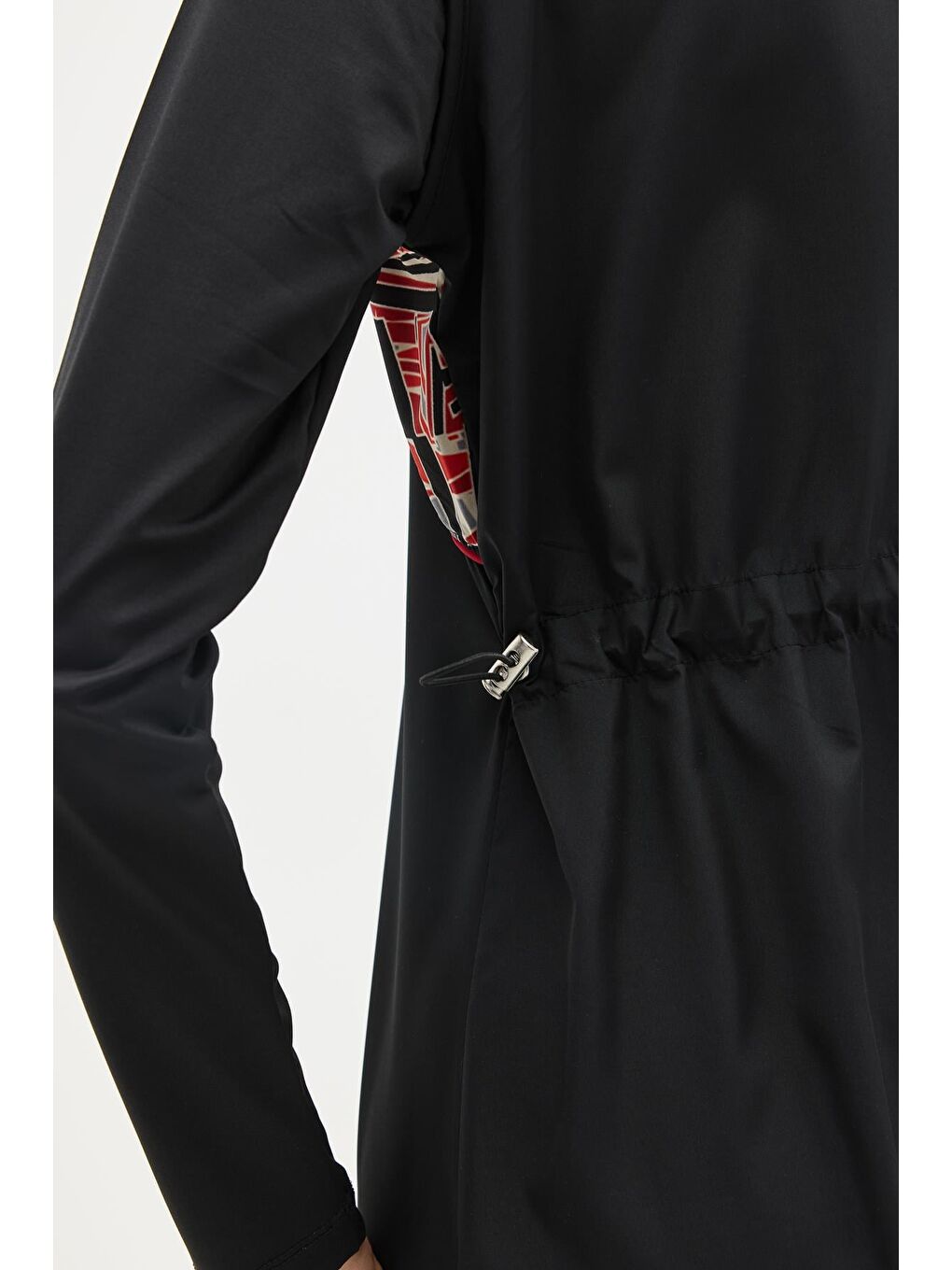 Fermuarlu 4’Lü Tesettür Mayo 6041 Kırmızı/Siyah-4