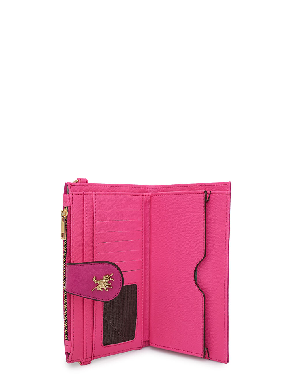 Fuşya Zincir Detaylı Askılı Kadın Cüzdan CZ102-1-5