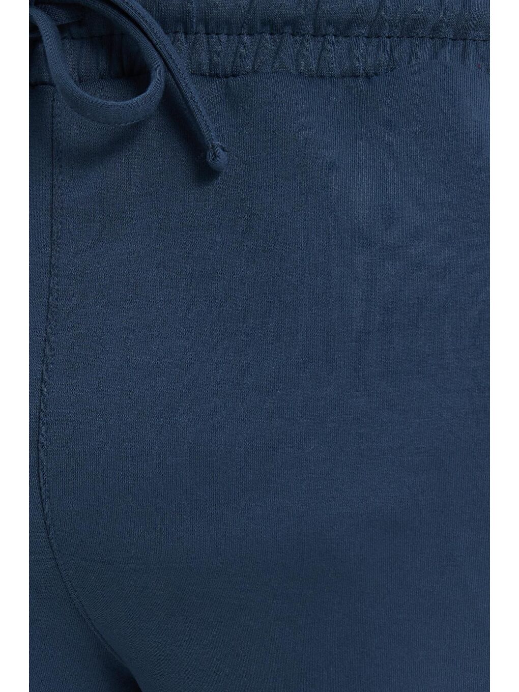 Erkek Slim Fit Dar Kesim Beli Bağcıklı 3 Cepli Geniş Paça Koyu Petrol Eşofman Altı-5