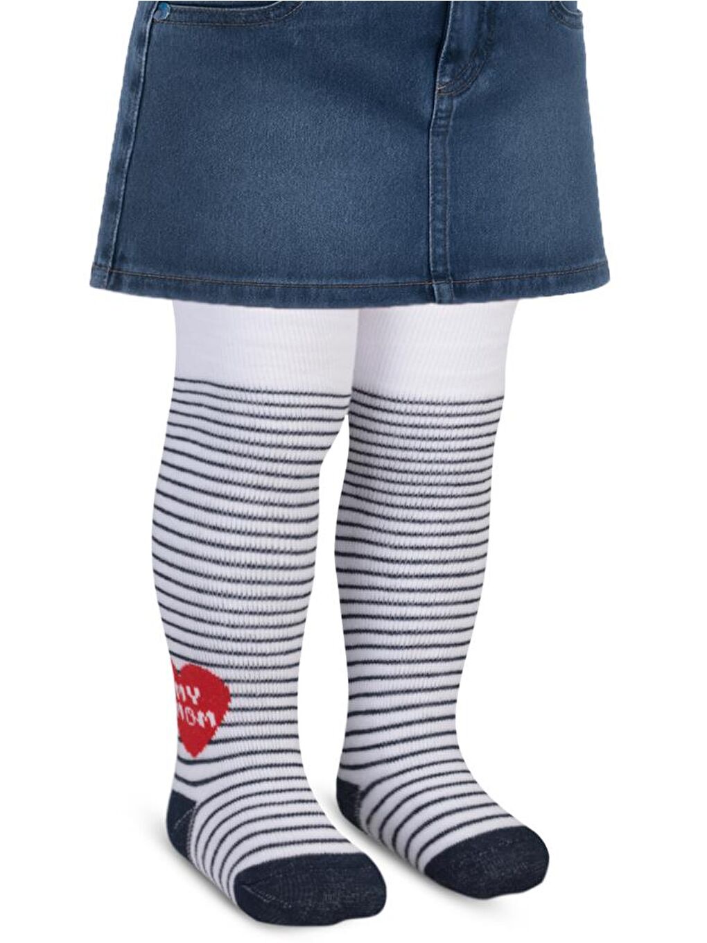 Baby My Mom Dad Havlu 6- Bebek Kız Külotlu Çorap - Beyaz 18 Ay