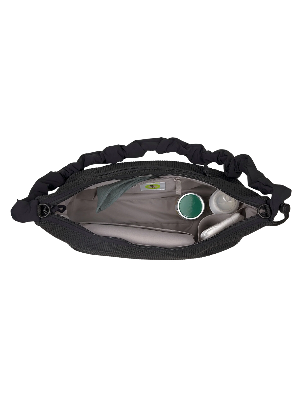 Lunua Bum Bag Up Bebek Bakım Çantası Nubbed Black-4