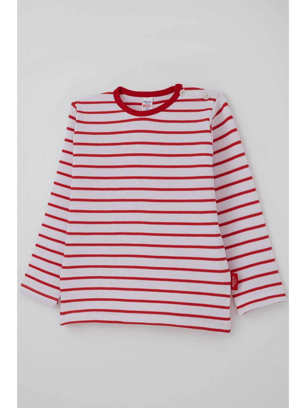 Erkek Bebek Uzun Kollu Tişört Patlı Çizgili Beyaz (9 Ay-3 Yaş)-2