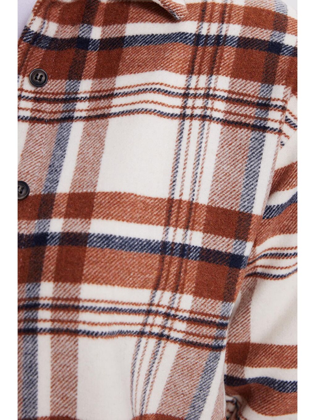 Karışık Kadın Oversize Geniş Kalıp Oduncu Ekose Gömlek-6