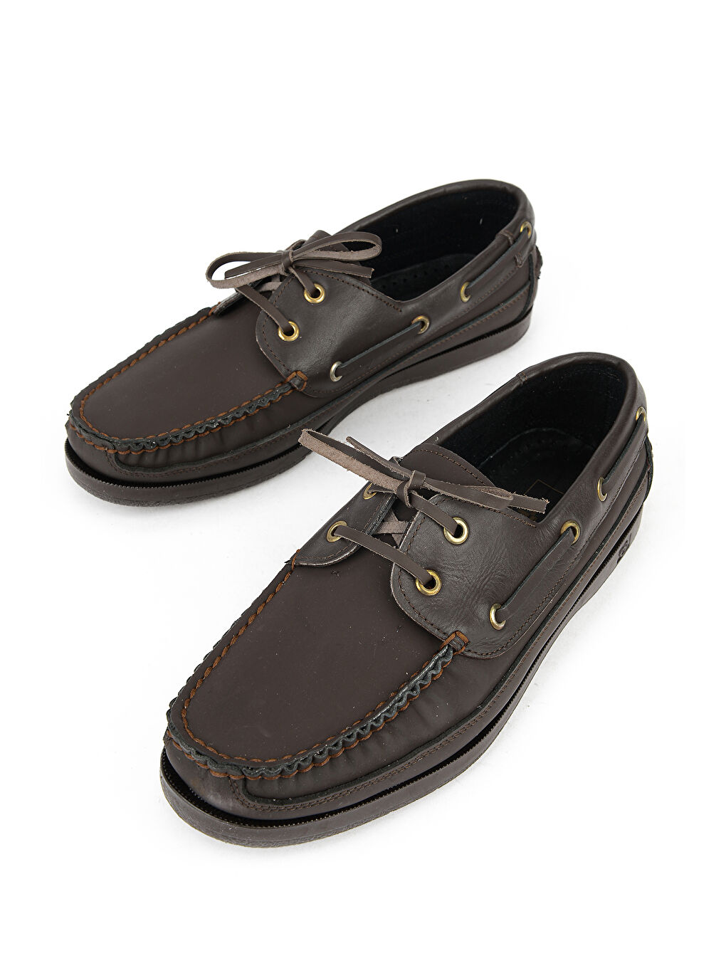 Kahverengi Hakiki Deri Erkek Günlük Ayakkabı 153423Z292 Kahve-4