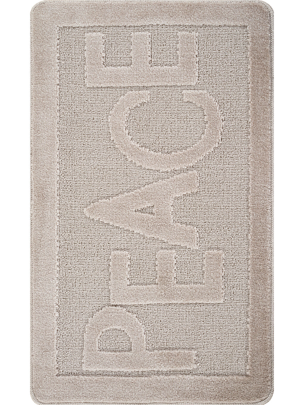 Bej Doğal Kaymaz Taban Banyo Paspas Uzun Ömürlü Yumuşak Su Emici Yazılı Paspas Peace-Vizon-1