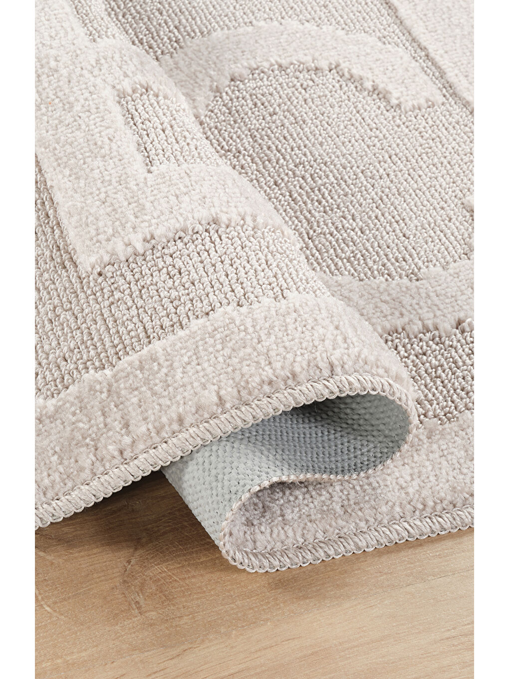 Bej Doğal Kaymaz Taban Banyo Paspas Uzun Ömürlü Yumuşak Su Emici Yazılı Paspas Peace-Vizon-2