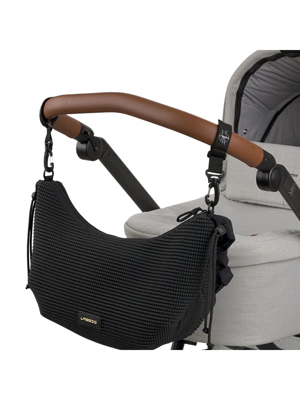 Lunua Bum Bag Up Bebek Bakım Çantası Nubbed Black-6