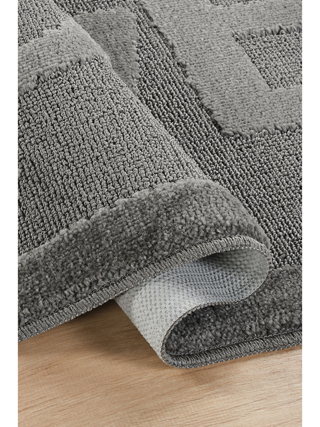 Doğal Kaymaz Taban Banyo Paspas Uzun Ömürlü Yumuşak Su Emici Yazılı Paspas Love-Antrasit-2